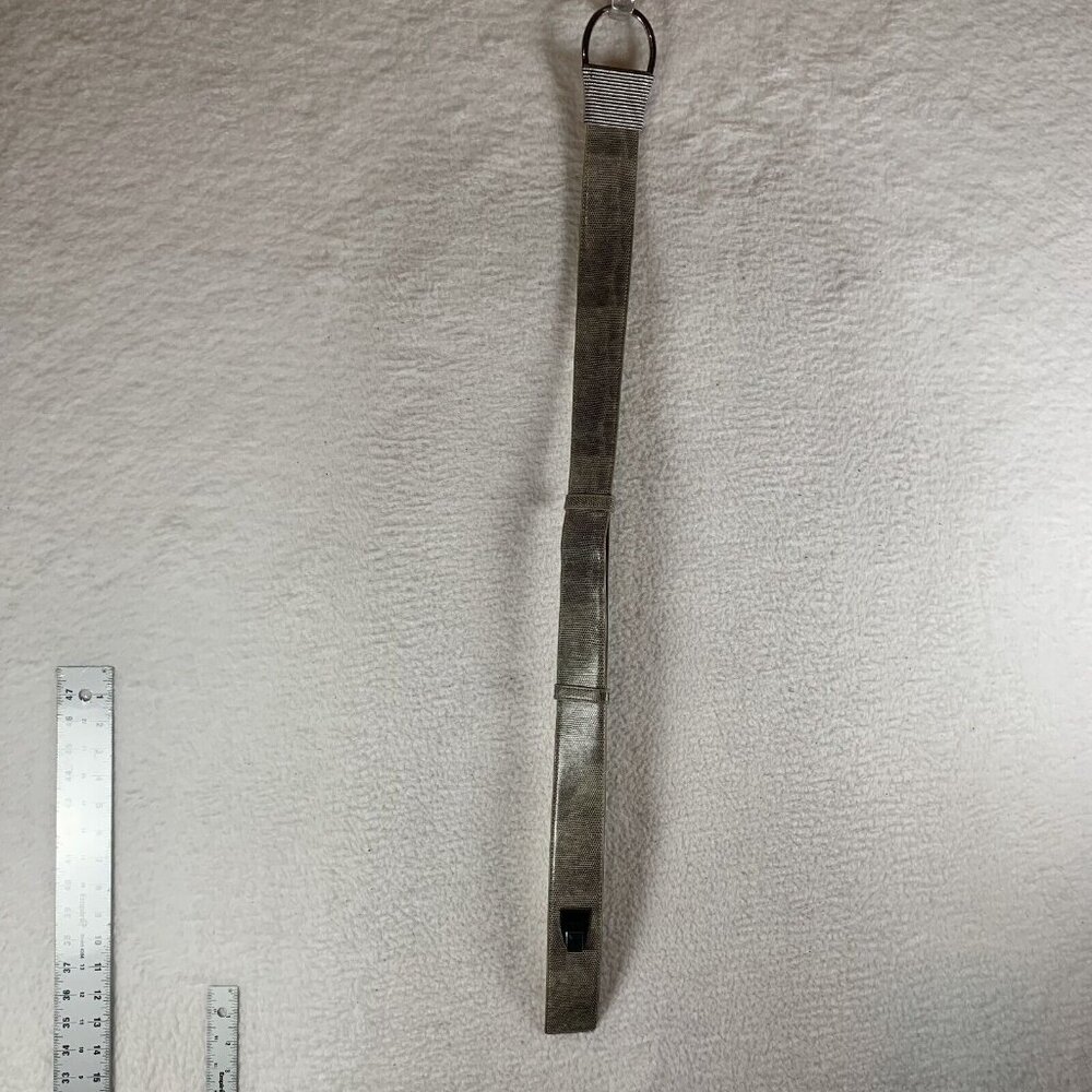 Steven SP31187 Waist Belt Women's One Size Silver Snake Leather Hook Buckle 9603